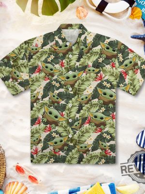 Baby Yoda Hawaiian Shirt Baby Yoda Halloween Shirt Baby Yoda Shirts Baby Yoda Costume New revetee.com 3