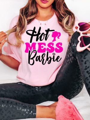 Hot Mess Barbie Shirt Black Barbie Shirt Keough Hoodie Barbie Barbheimer Barbinhimer I Am Ken Enough Hoodie I Am Kenough Sweater Keough Sweatshirt Am I Kenough New revetee.com 2