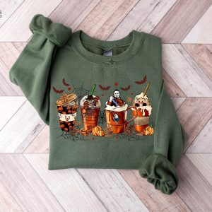 Skeleton Coffee Cups Sweatshirt Coffee Cups Sweatshirt Skull Coffee Cup Sweatshirt Skeleton Halloween Sweatshirt Coffee Lover Hocus Pocus Tshirt Womens Girls Hocus Pocus Shirt New revetee.com 4