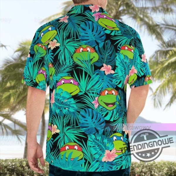 Ninja Turtle Shirt Ninja Turtle Hawaiian Shirt Ninja Turtle Button Shirt Turtle Hawaii Shirt Aloha Shirts Men Short Sleeve Shirt trendingnowe.com 2