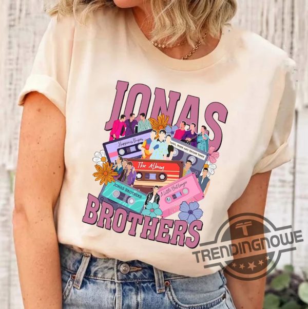 Retro Jonas Brothers Shirt Jonas Brothers Cassette Shirt Nick Joe Kevin Jonas Shirt Five Albums One Night Tour Shirt Jonas Brother Tour 2023 Shirt trendingnowe.com 1