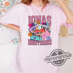 Retro Jonas Brothers Shirt Jonas Brothers Cassette Shirt Nick Joe Kevin Jonas Shirt Five Albums One Night Tour Shirt Jonas Brother Tour 2023 Shirt trendingnowe.com 2