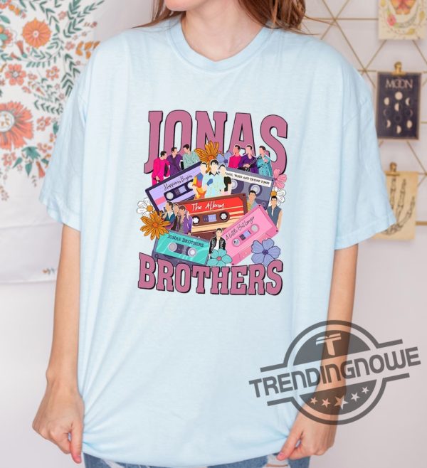 Retro Jonas Brothers Shirt Jonas Brothers Cassette Shirt Nick Joe Kevin Jonas Shirt Five Albums One Night Tour Shirt Jonas Brother Tour 2023 Shirt trendingnowe.com 3