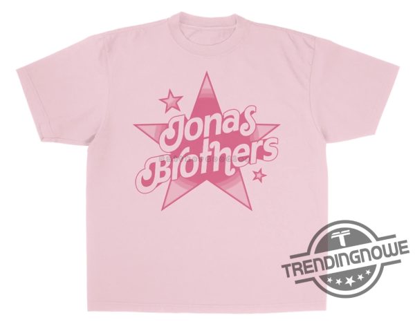Retro Jonas Brothers Shirt PINK STARS Shirt Jonas Brothers Merch Shirt Joe Jonas Shirt Five Albums One Night Tour Shirt trendingnowe.com 1