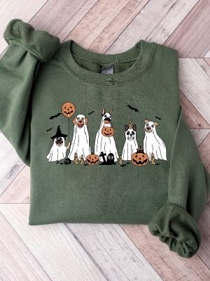 Halloween Sweatshirt Halloween Sweater 2023 Happy Halloween Retro Spooky Season Cute Halloween Sweatshirts Halloween Town Sweatshirt Ghost Dog From Nightmare Before Christmas New revetee.com 4