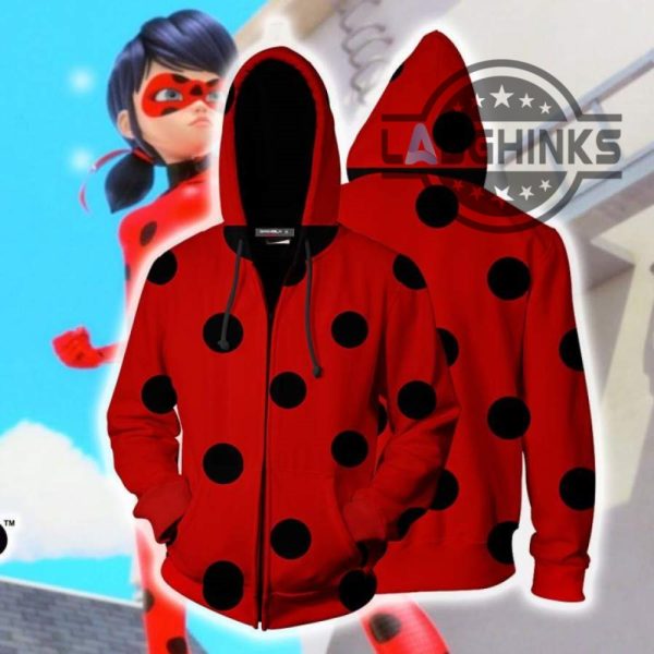 miraculous ladybug cosplay suit all over printed hoodie miraculous ladybug costume ladybug and cat noir movie shirts cat noir cosplay miraculous cosplay laughinks.com 1