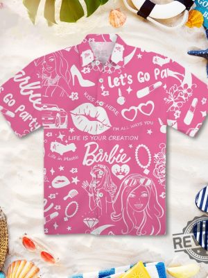 Come On Barbie Lets Go Party Barbie Hawaiian Shirt Cmon Barbie Lets Go Party Shirt Barbenheimer T Shirt Barbiheimer Barbinhimer Barbie Heimer New revetee.com 6