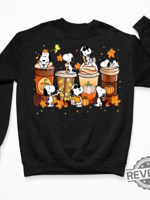 Snoopy Autumn Expresso Coffee Cup Thanksgiving Shirt Hoodie Women Tee Sweatshirt Snoopy Fall Wallpaper Shirt Snoopy Coffee Mug New revetee.com 3