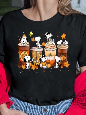 Snoopy Autumn Expresso Coffee Cup Thanksgiving Shirt Hoodie Women Tee Sweatshirt Snoopy Fall Wallpaper Shirt Snoopy Coffee Mug New revetee.com 4