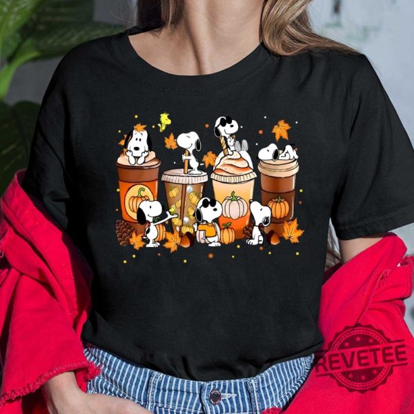 Snoopy Autumn Expresso Coffee Cup Thanksgiving Shirt Hoodie Women Tee Sweatshirt Snoopy Fall Wallpaper Shirt Snoopy Coffee Mug New revetee.com 4