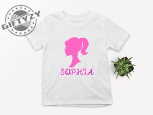 Custom Name Personalized Barbie Shirt Girl Doll Babe Silhouette Personalized Name Shirt Girl Barbie Movie Shirt giftyzy.com 2