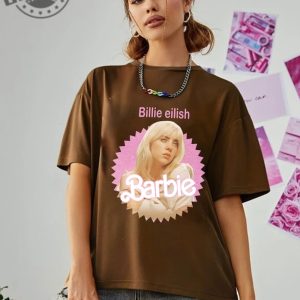 Billie Eilish Barbie Shirt Happier Than Ever Billie Tee Movie Barbie Hoodie Sweatshirt Barbenheimer Shirt giftyzy.com 3