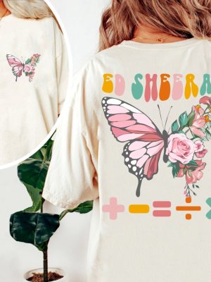 Butterfly Tshirt The Mathematics World Tour Shirt Custom Tshirt Country Music Fan Shirt Butterfly Equals Tour Shirts Ed Sheeran Mathematics Tour Tshirt Ed Sheeran Merch 2023 New revetee.com 5