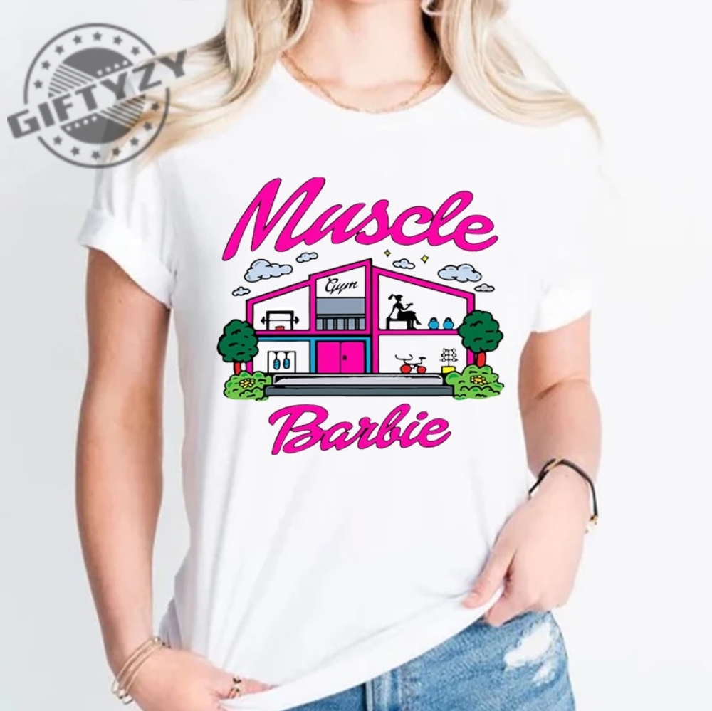 Muscle Barbie Shirt Barbi Ken Shirt Ken And Barbie Movie Tee Kenough Merch Gift For Barbie Movie 2023 Fan Barbenheimmer Shirt giftyzy.com 1