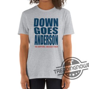 Down Goes Anderson Shirt Baseball Fight Unisex White Shirt Tom Hamilton Down Goes Anderson Shirt Tim Anderson Jose Ramirez Shirt Tom Hamilton Shirt trendingnowe.com 1