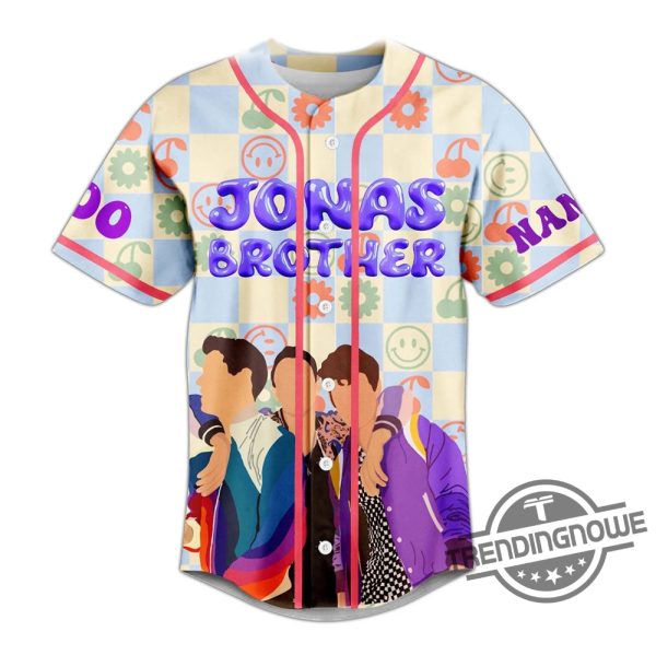 Jonas Brothers Baseball Jersey Jonas Brothers Shirt Jonas Brother Five Albums One Night Baseball Jersey trendingnowe.com 2