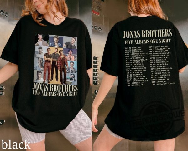 Vintage Jonas Brothers Shirt Jonas Brothers T Shirt Jonas Brothers Merch Shirt Joe Jonas Shirt Five Albums One Night Tour Shirt trendingnowe.com 1