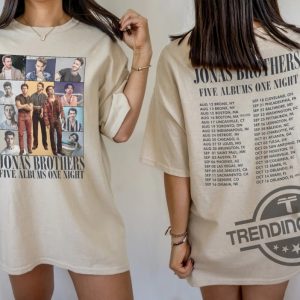 Vintage Jonas Brothers Shirt Jonas Brothers T Shirt Jonas Brothers Merch Shirt Joe Jonas Shirt Five Albums One Night Tour Shirt trendingnowe.com 2