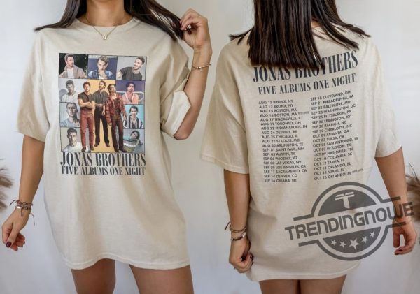 Vintage Jonas Brothers Shirt Jonas Brothers T Shirt Jonas Brothers Merch Shirt Joe Jonas Shirt Five Albums One Night Tour Shirt trendingnowe.com 2