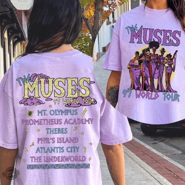 Disney Hercules The Muses 97 World Tour Two Sided Vintage Shirt Retro Disney Hercules Diva The Muses Song Concert Music Disney Girl Trip Hercules Disney Shirt Unique revetee.com 1