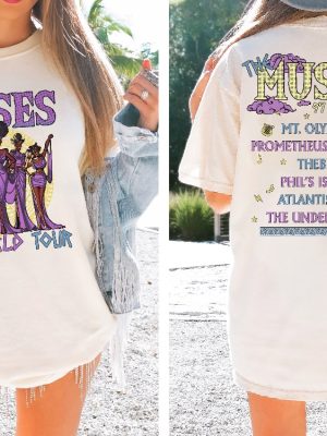 Disney Hercules The Muses 97 World Tour Two Sided Vintage Shirt Retro Disney Hercules Diva The Muses Song Concert Music Disney Girl Trip Hercules Disney Shirt Unique revetee.com 3