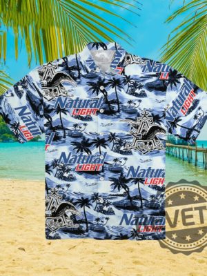 Natural Light Hawaiian Sea Island Pattern Shirt Natural Light Hawaiian Shirt New revetee.com 2