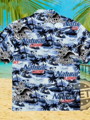 Natural Light Hawaiian Sea Island Pattern Shirt Natural Light Hawaiian Shirt New revetee.com 3