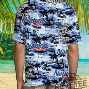 Natural Light Hawaiian Sea Island Pattern Shirt Natural Light Hawaiian Shirt New revetee.com 5