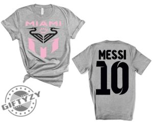 Miami Leo Messi Double Sides Shirt Lionel Messi Tshirt Miami Messi Introduction Hoodie Messi Soccer Shirt giftyzy.com 4