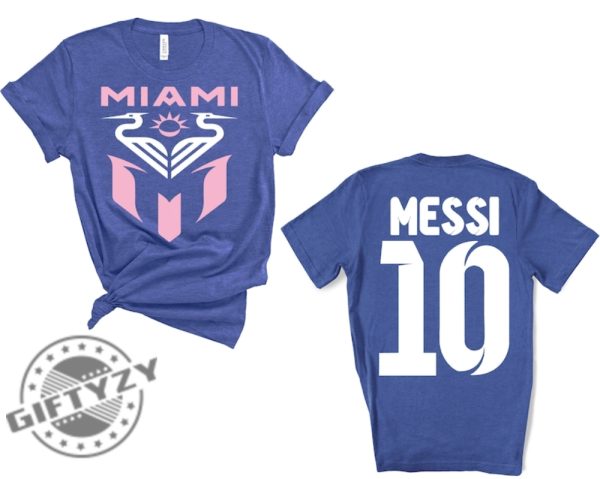 Miami Leo Messi Double Sides Shirt Lionel Messi Tshirt Miami Messi Introduction Hoodie Messi Soccer Shirt giftyzy.com 5