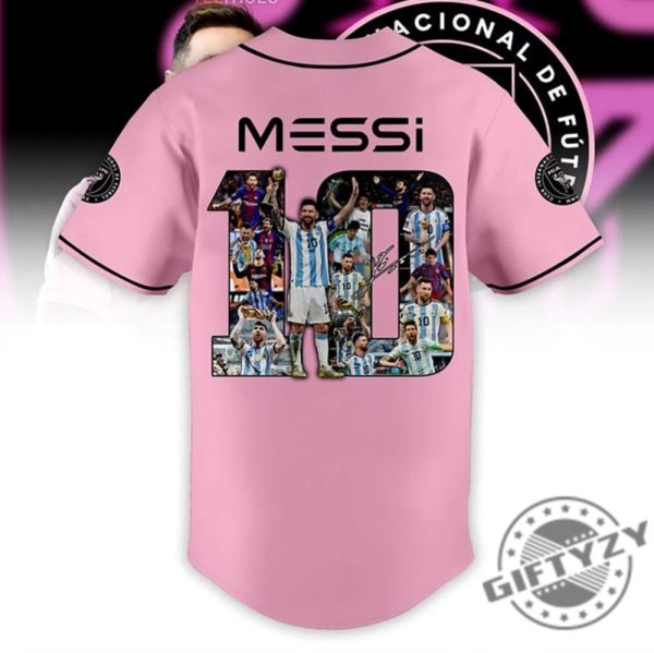 Messi 10 Inter Miami Fc Pink Personalzied Shirt Baseball Jersey Custom Name Baseball Jersey 10 Messi International Major League Soccer Jersey Hockey Basketball Shirt giftyzy.com 3