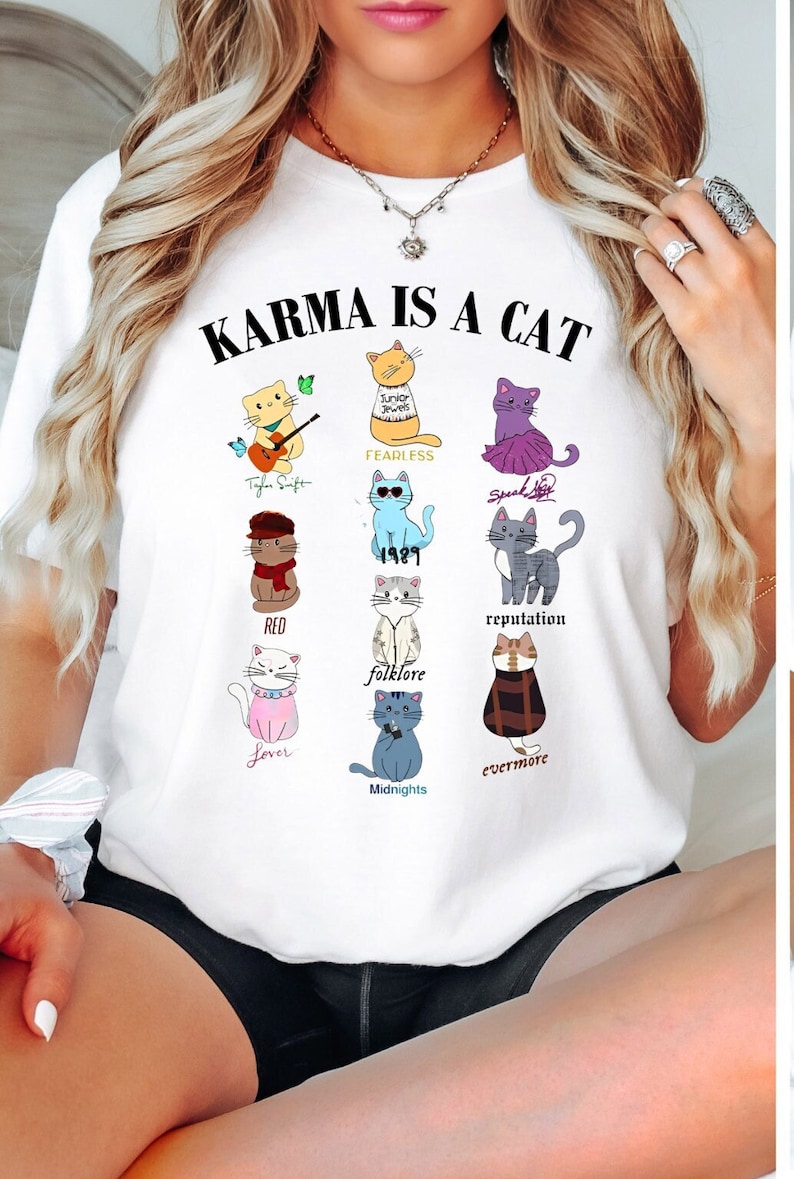 Taylor Swift Tshirt Australia Us Uk Taylor Swift Eras Tour Tshirt Kids Taylor Swift Shirts Taylor Swift T Shirt  Karrma Is A Cat Shirt Taylor Swift Albums Sweatshirt  Taylor Swift Eras Shirt Taylor Swift Tee Shirt