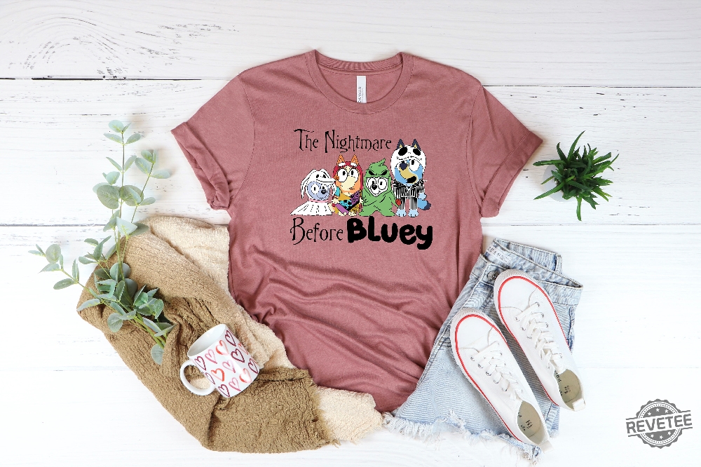 Booey Halloween Spooky Season Shirt Bluey Family Scary Shirt Bluey  Halloween Shirt Blue Heeler Bluey Halloween Costume Adult Bluey Costume  Bluey Family Costume Unique - Revetee