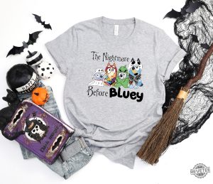 Bluey Halloween Shirt Bluey Shirt Kids Bluey Trick Or Treat Shirt Happy Halloween Shirt Spirit Halloween Bluey And Bingo Halloween Costumes Baby Halloween Costumes Shirt New revetee.com 2