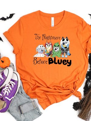 Bluey Halloween Shirt Bluey Shirt Kids Bluey Trick Or Treat Shirt Happy Halloween Shirt Spirit Halloween Bluey And Bingo Halloween Costumes Baby Halloween Costumes Shirt New revetee.com 3