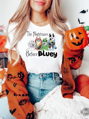 Bluey Halloween Shirt Bluey Shirt Kids Bluey Trick Or Treat Shirt Happy Halloween Shirt Spirit Halloween Bluey And Bingo Halloween Costumes Baby Halloween Costumes Shirt New revetee.com 4