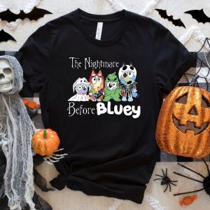 Bluey Halloween Shirt Bluey Shirt Kids Bluey Trick Or Treat Shirt Happy Halloween Shirt Spirit Halloween Bluey And Bingo Halloween Costumes Baby Halloween Costumes Shirt New revetee.com 5