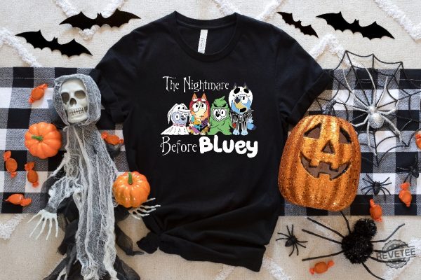 Bluey Halloween Shirt Bluey Shirt Kids Bluey Trick Or Treat Shirt Happy Halloween Shirt Spirit Halloween Bluey And Bingo Halloween Costumes Baby Halloween Costumes Shirt New revetee.com 5