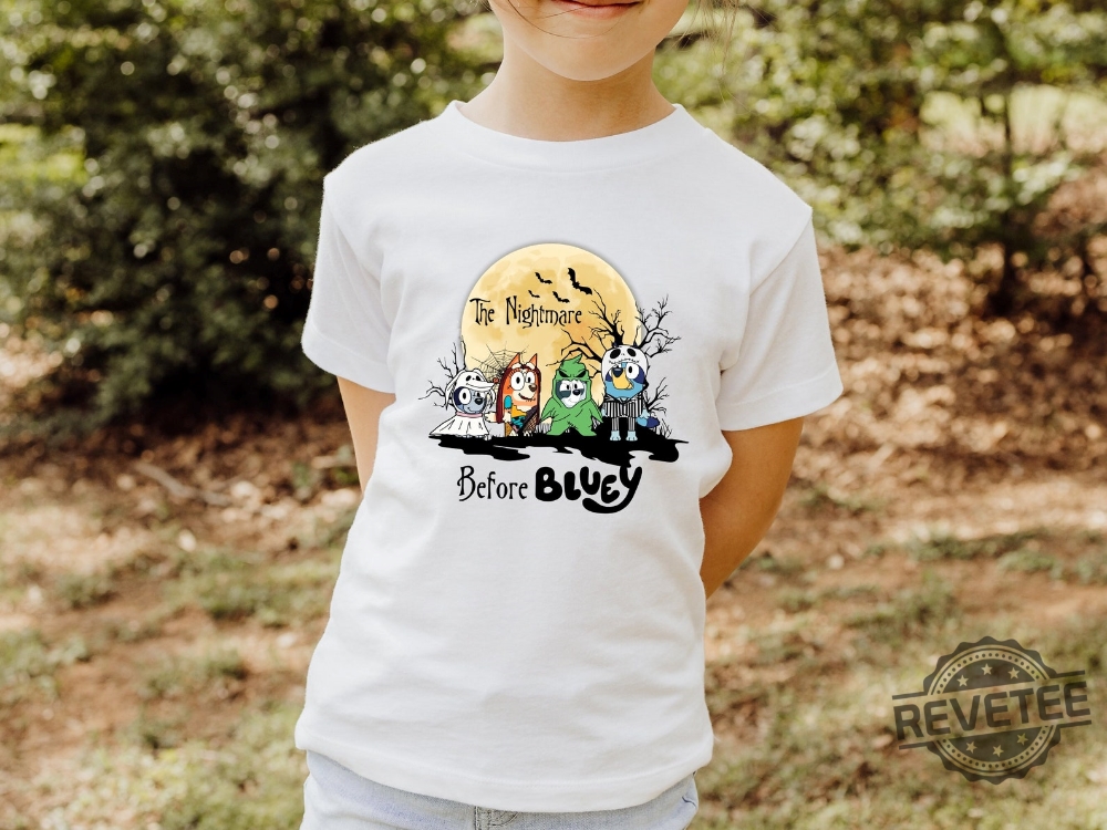 Bluey The Nightmare Before Halloween Shirt,Bluey Halloween Tshirt,Bluey And  Friends T-Shirt,Bluey Kids Tee,Horror Halloween,Halloween Tshirt