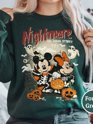 Mickey Minnie Halloween Shirts Vintage Disney Halloween Sweatshirt Disneyland Halloween 2023 Halloween Mickey Halloween Mickey Pumpkin Mickey Mouse Halloween Pumpkin New revetee.com 3