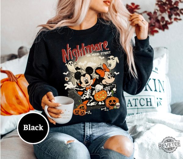 Mickey Minnie Halloween Shirts Vintage Disney Halloween Sweatshirt Disneyland Halloween 2023 Halloween Mickey Halloween Mickey Pumpkin Mickey Mouse Halloween Pumpkin New revetee.com 4