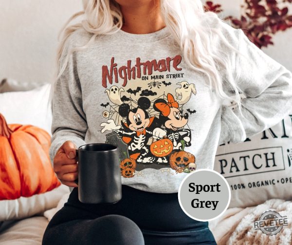 Mickey Minnie Halloween Shirts Vintage Disney Halloween Sweatshirt Disneyland Halloween 2023 Halloween Mickey Halloween Mickey Pumpkin Mickey Mouse Halloween Pumpkin New revetee.com 5