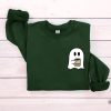 Cute Spooky Coffee Sweatshirt Womens Ghost Sweatshirt Spooky Season Fall Coffee Lover Shirt Halloween Party Shirt Fall Graphic Shirt Lonely Ghost Sweatshirt New revetee.com 1