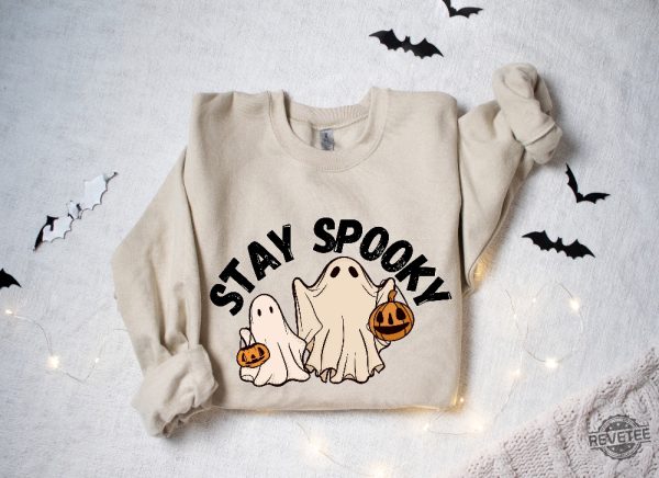 Stay Spooky Sweatshirt Halloween Sweatshirt Halloween Gift Hoodie Womens Halloween Sweatshirt Spooky Season Shirt Ghost Halloween Stay Spooky Svg Unique revetee.com 1