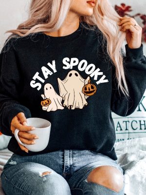 Stay Spooky Sweatshirt Halloween Sweatshirt Halloween Gift Hoodie Womens Halloween Sweatshirt Spooky Season Shirt Ghost Halloween Stay Spooky Svg Unique revetee.com 2