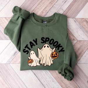 Stay Spooky Sweatshirt Halloween Sweatshirt Halloween Gift Hoodie Womens Halloween Sweatshirt Spooky Season Shirt Ghost Halloween Stay Spooky Svg Unique revetee.com 5