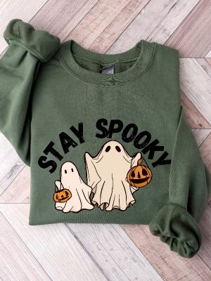 Stay Spooky Sweatshirt Halloween Sweatshirt Halloween Gift Hoodie Womens Halloween Sweatshirt Spooky Season Shirt Ghost Halloween Stay Spooky Svg Unique revetee.com 5