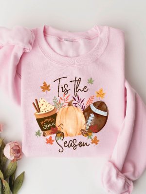 Tis The Season Sweatshirt Fall Football Hoodie Pumpkin Patch Shirt Autumn Shirt Womens Halloween Shirt Tis The Dam Season Tis The Season Football Shirt New revetee.com 5