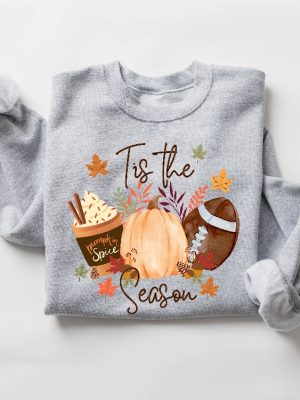 Tis The Season Sweatshirt Fall Football Hoodie Pumpkin Patch Shirt Autumn Shirt Womens Halloween Shirt Tis The Dam Season Tis The Season Football Shirt New revetee.com 6