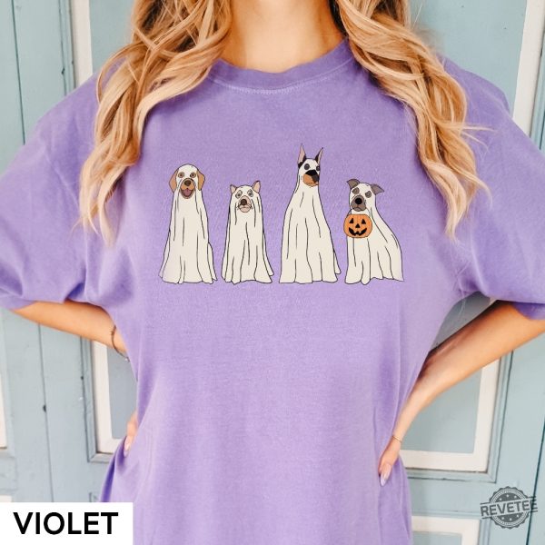 Dog Halloween Shirt Ghost Halloween Sweatshirt Pumpkin T Shirt Ghost Dog Shirt Scooby Doo Halloween Costumes Women Spirit Halloween Kills T Shirt New revetee.com 1